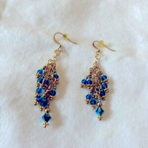 Beautiful handmade chandelier earrings. About a 2 in drop